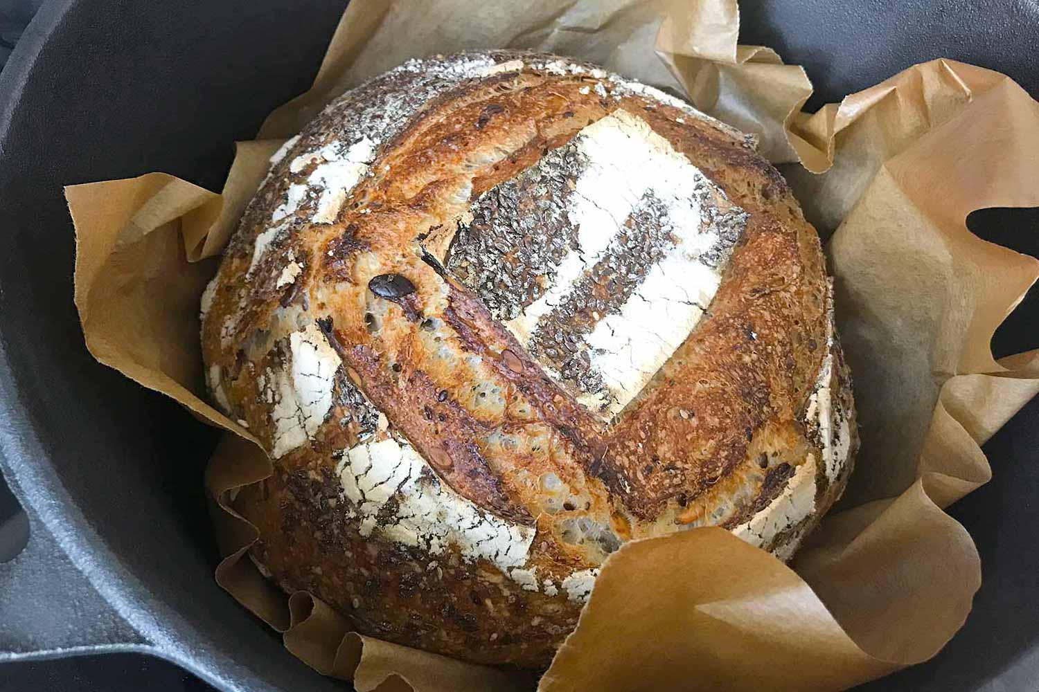 Pão multigrãos com levain (fermento natural clássico)